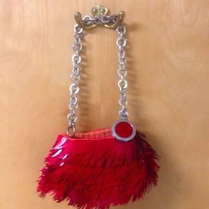 Jamin Puech Red curved Sequin mini bag